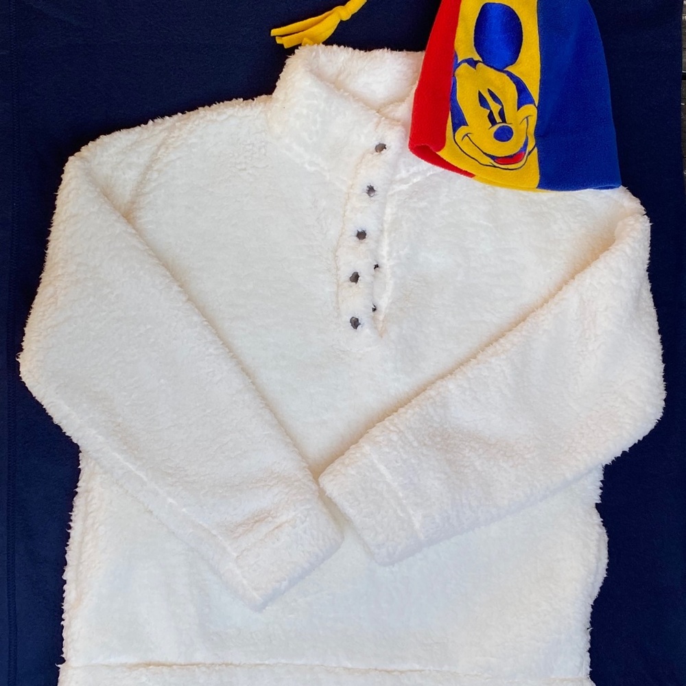 Mickey Mouse Hat & Sherpa Pullover